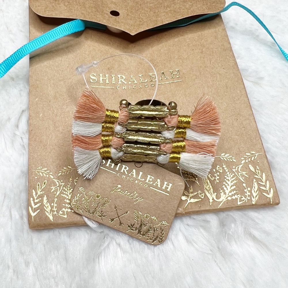 Shiraleah Anthropologie Keira Brush Ring in Blush